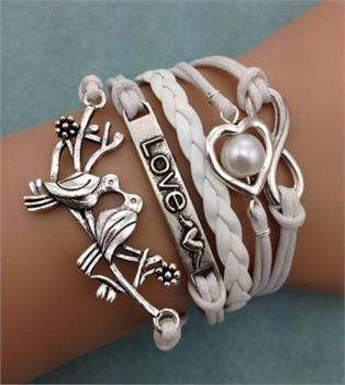 Infinity love peart bracelet