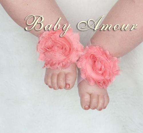 Flower barefoot booties