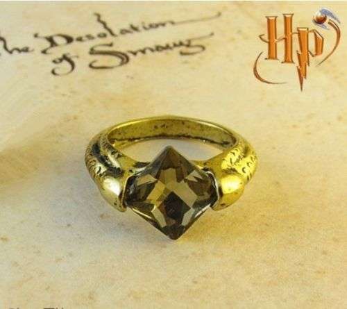 Harry Potter deathly Horcruxes resurrection stone crystal ring size 8
