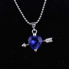 Sterling silver cubic zirconia heart pendant