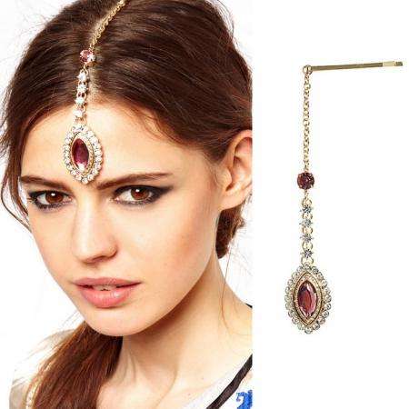 Crystal drop hair pin
