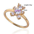 Gold filled white sapphire ring size 7.75