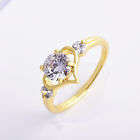 Gold filled cubic zirconia heart ring size 8