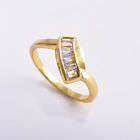 Gold filled cubic zirconia ring size 7