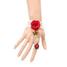 Lace bracelet ring set
