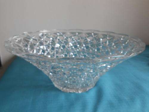 Large crystal cut glass bowl
