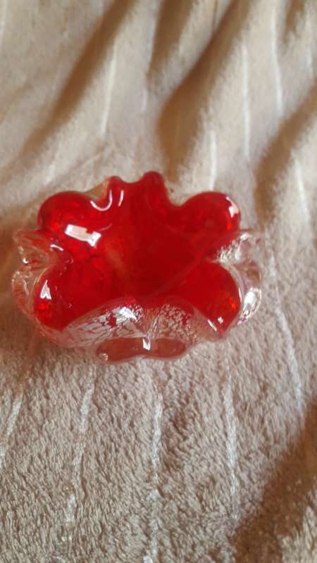 Small Silver Leaf Murano Ashtray