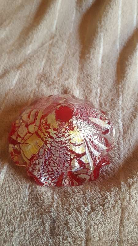 Small Silver Leaf Murano Ashtray