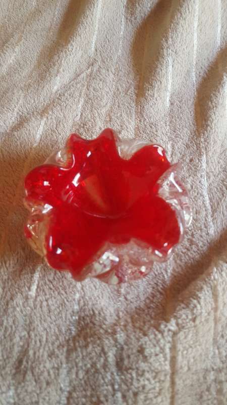 Small Silver Leaf Murano Ashtray