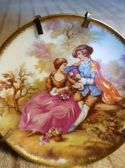 Small Limoges Stand Plate