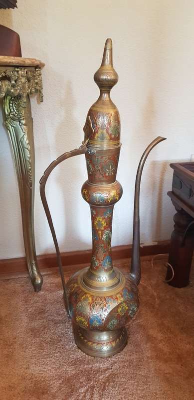 Enamel on Brass Kettle
