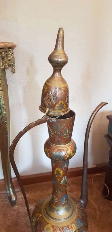 Enamel on Brass Kettle