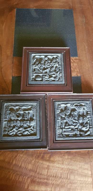 Three Old Oriental Wall Plaques