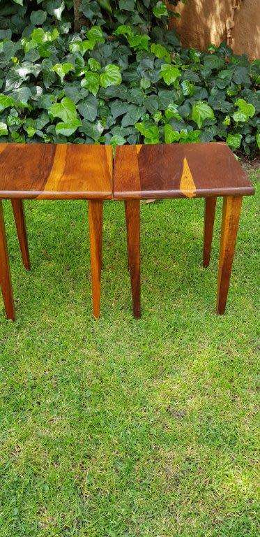 2 X Vintage Solid Wood Coffee/ Side Tables