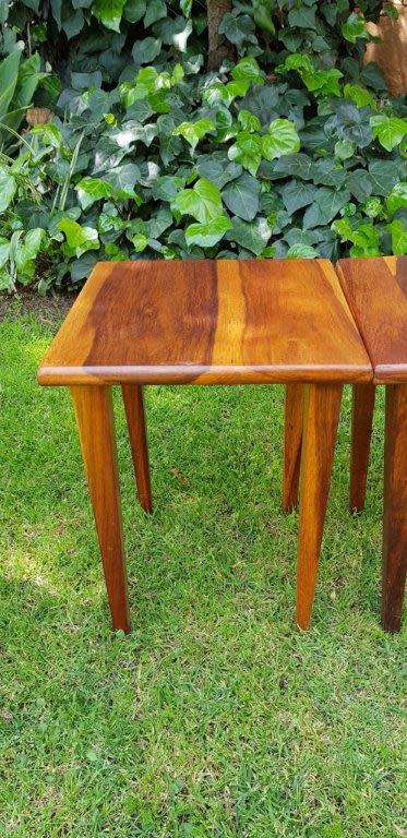 2 X Vintage Solid Wood Coffee/ Side Tables