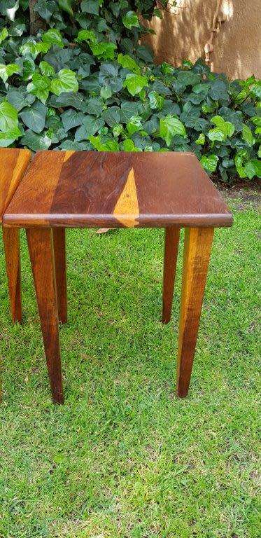 2 X Vintage Solid Wood Coffee/ Side Tables