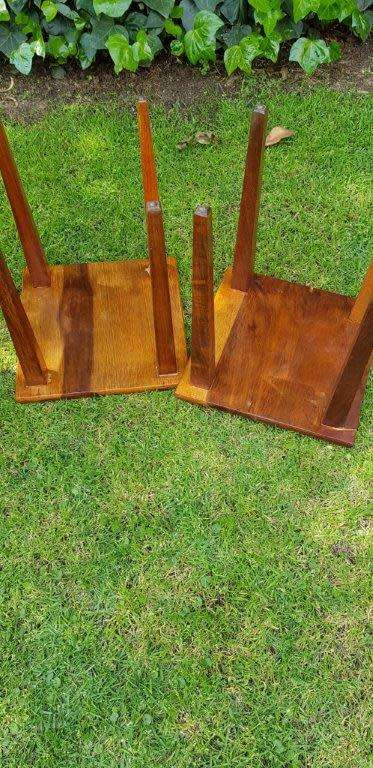 2 X Vintage Solid Wood Coffee/ Side Tables