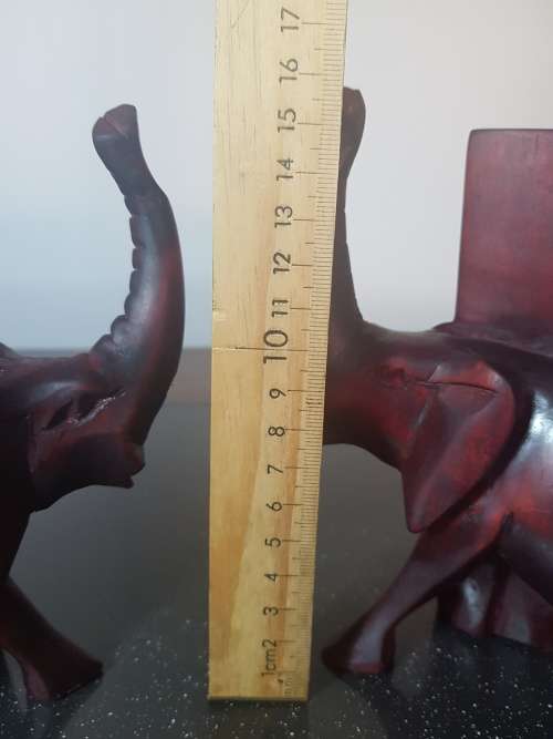 Solid wood Elephant Book Ends