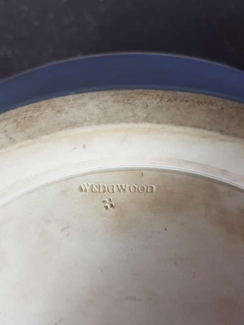 Large Wedgewood Jasperware Cobalt Blue Fruit Bowl. Marked