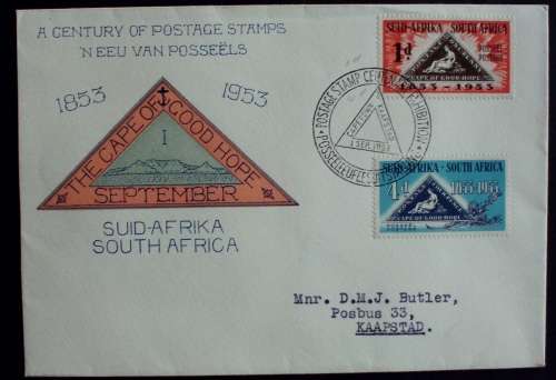FDC 100 years of Postage stamps Cape of Good hope.