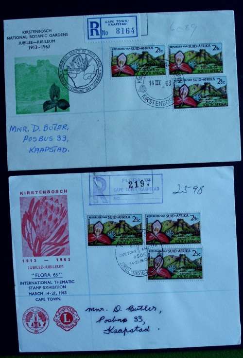 FDC Flora 63 Jubilee 1963 Kirstenbosch