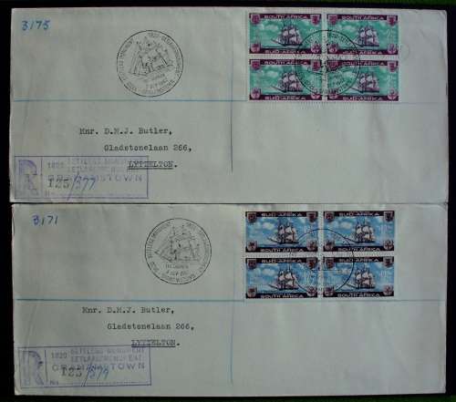 Letter 1820 Settlers commemorative 1962 x2