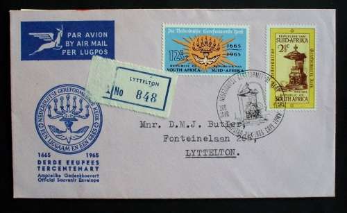 NG Kerk 300 years-  official souvenier envelope - 1968