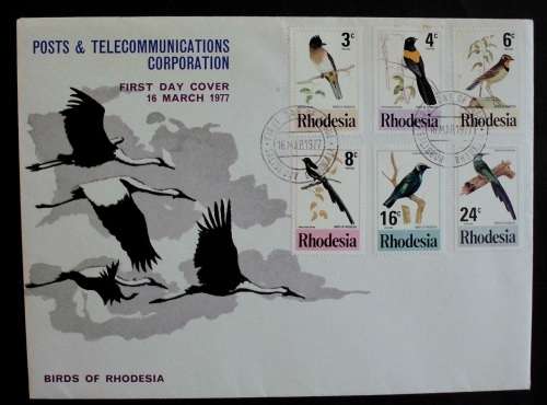 FDC/EDK Rhodesia Birds of 1977