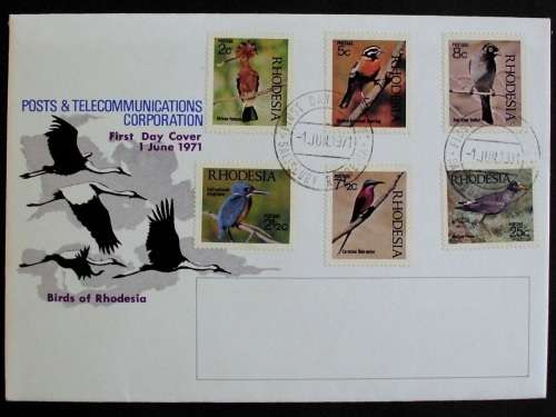 FDC/EDK Birds of Rodesia 1971