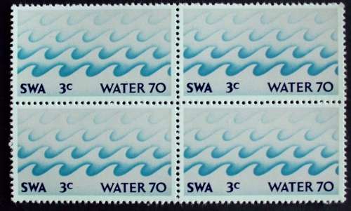 Stamp SWA block of 4 Water 1970