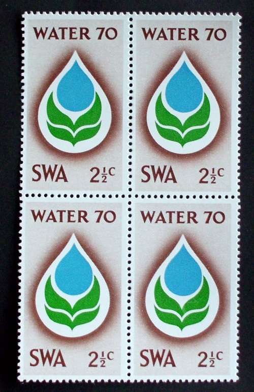 Stamp SWA block of 4 Water 1970 2 1/2c