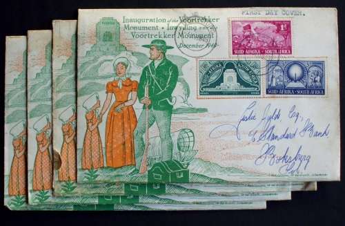 FDC/EDK Inauguration Voortrekker monument 1949 x4