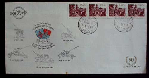 FDC/EDK RSA Military Anti-aircraft 50 years 1989