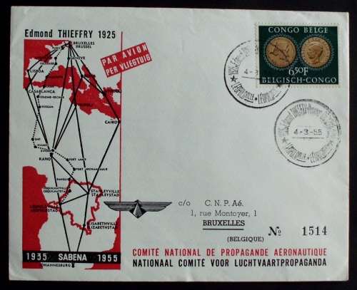 Letter of Commemoration Sabena Brussels-Jhb 1955