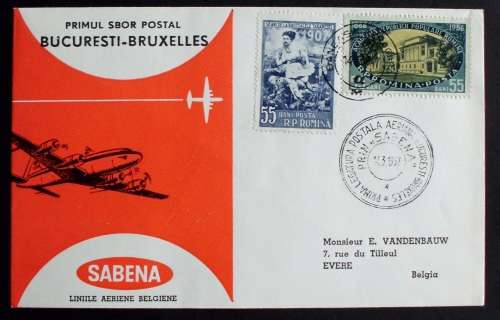 Letter of Commemoration Sabena Brussels-Romania 1957