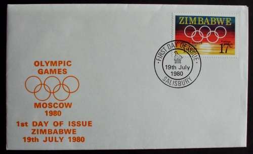 FDC/EDK Zimbabwe Olympic Games 1980