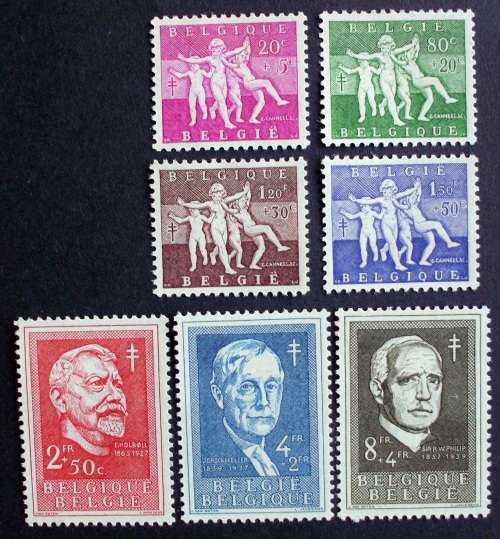 Stamp - Belgium TB struggle - 1955 - mint H