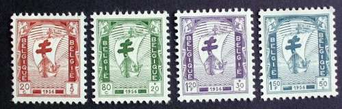 Stamp - Belgium Blood Donation 1956 mint H