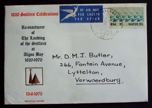 FDC/EDK SA 1820 Settlers 1970