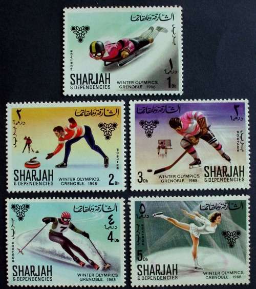 Stamp set Sharjah[UAE] 1968 Winter Olympics mint