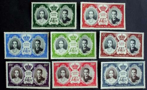 Stamp set Monaco Royal Wedding 1956 unused