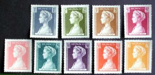 Stamp set Monaco Princess Grace 1957 unused
