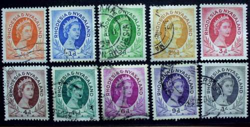 Stamp set Rhodesia and Nyasaland used