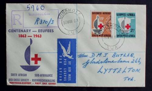 FDC SWA Red Cross 1963
