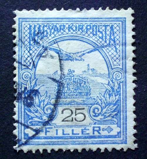 Stamp-Hungary-1900-Turul over crown used