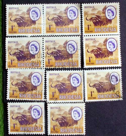 Stamp Rhodesia  Buffalo SG70 1967 used