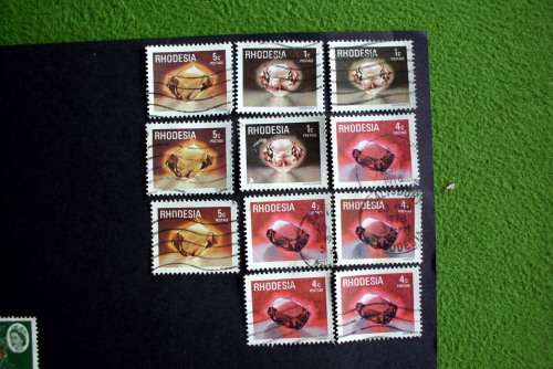 Stamp Rhodesia Gemstones used