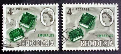 Stamp Rhodesia Gemstones SG67 1966 used