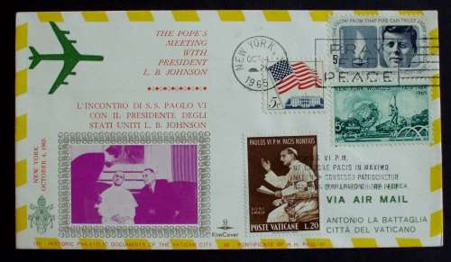 Letter comm. Pope meeting with Pres. johnson 1965 used