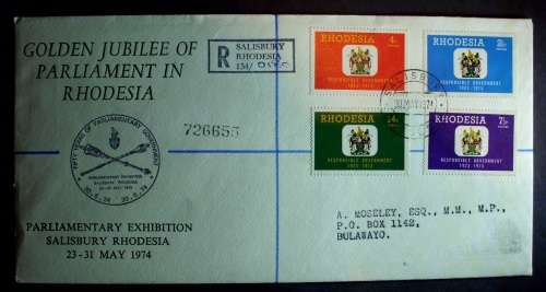 FDC Rhodesia Golden jubilee 1974 2